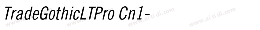 TradeGothicLTPro Cn1字体转换
